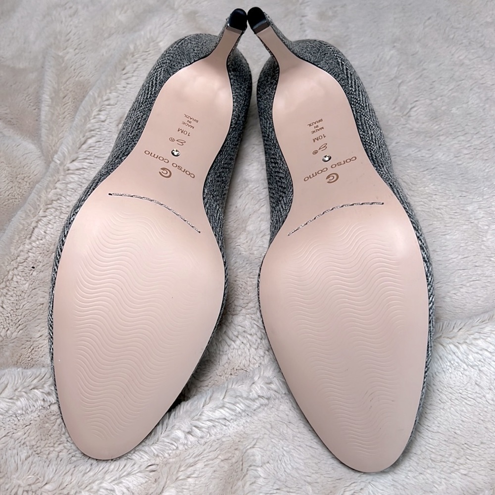 CORSO Como Gray Patterned Wool Stiletto Rounded T… - image 5